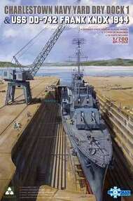 Charlestown Navy Yard Dry Dock 1 & USS Frank Knox DD-742 1944 #TAO7058