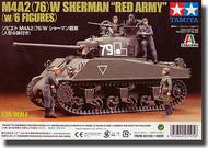  Tamiya Models  1/35 M4A2(76)W Sherman Red Army (w/6 Figures) TAM25105