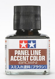 Tamiya Models  NoScale Brown Panel Line Accent Color (40ml Bottle) TAM87132