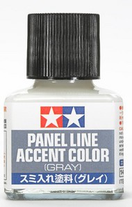  Tamiya Models  NoScale Gray Panel Line Accent Color (40ml Bottle) TAM87133