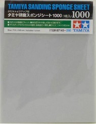  Tamiya Accessories  NoScale Sanding Sponge Sheet 4.5"x5.5" (5mm thick) 1000 Grit TAM87149
