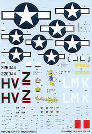  Techmod Decals  1/32 Republic P-47D Thunderbolt Razorback (2) 2752 TCD32004