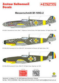  Techmod Decals  1/32 Messerschmitt Bf.109G-2 in Rumanian Air Force TCD32025