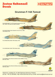  Techmod Decals  1/32 F-14A Tomcats (6) 160365 / 3-6067 73rd TFS Im TCD32034