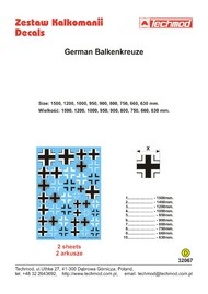 Techmod Decals  1/32 German Balkenkreuze TCD32067