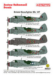  Techmod Decals  1/48 Bristol Beaufighter Mk.VIF (5) EL154 EW-Z; X8 TCD48023