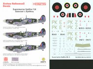  Techmod Decals  1/48 Gabreski's Spitfire Mk.IXs (3) BS513 PK-Z 194 TCD48075