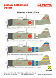  Techmod Decals  1/48 Mitsubishi A6M2 Zero (4) t-101 Pilot Tetsuzo TCD48097