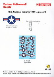  Techmod Decals  1/48 US National Insignia: 1945 to Current with re TCD48108