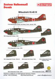  Techmod Decals  1/48 Mitsubishi Ki-46 Dinah (9) 17th Independent C TCD48111