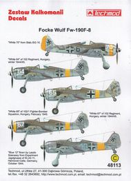  Techmod Decals  1/48 Focke-Wulf Fw.190F-8 #2 TCD48113