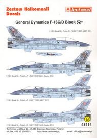  Techmod Decals  1/48 Lockheed-Martin F-16C/F-16D Block 52+ TCD48114