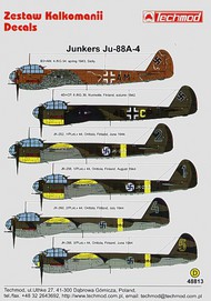  Techmod Decals  1/48 Junkers Ju.88A-4 (5) B3-AM 4/KG 54 Sicily 194 TCD48813