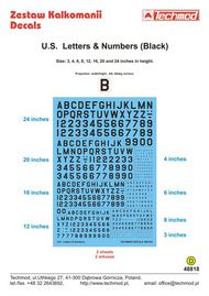 Black US Letters & Numbers 3, 4, 6, 8, 12, 16 #TCD48818