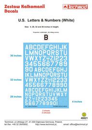 White US Letters & Numbers 4, 28, 32, 36 inc #TCD48821