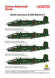  Techmod Decals  1/72 RAF B-25D Mitchell II TCD72017