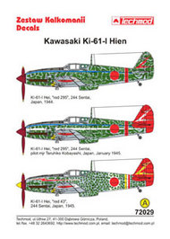  Techmod Decals  1/72 Kawasaki Ki-61-1 (3 A/C) TCD72029