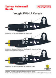  Techmod Decals  1/72 Vought F4U-1D Corsair (3) TCD72037