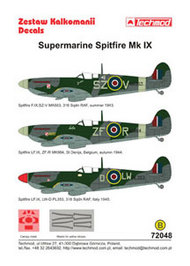 Techmod Decals  1/72 Spitfire F XI (3) MA563 SZ-V 316 Sqn 1943; LF TCD72048