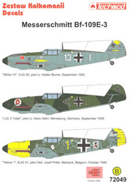  Techmod Decals  1/72 Messerschmitt Bf.109E-3 TCD72049