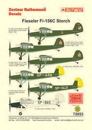  Techmod Decals  1/72 Fiesler Fi.156C Storch (6) ZKR, R-505 and 37 TCD72053
