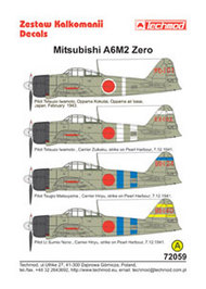  Techmod Decals  1/72 Mitsubishi A6M2 Zero (4) Tetsuzo Iwanolo Oppa TCD72059