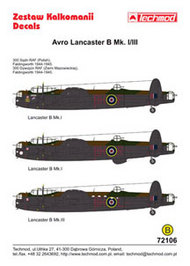  Techmod Decals  1/72 Avro Lancaster B.I/III TCD72106