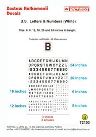 US Letters & Numbers (White) -- 6, 8, 12, 16, #TCD72153