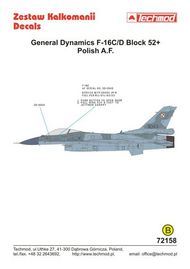  Techmod Decals  1/72 F-16C/D Numbers TCD72158