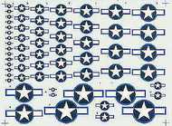 Techmod Decals  1/72 US Insignia Star and Bar w/blue outline TCD72413