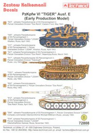  Techmod Decals  1/72 Pz.Kpfw. VI Tiger Ausf.E (early) TCD72808