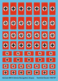 German WWII vehicle recognition flags TM72807