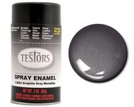  Testors  3ozSpray 3oz. Spray Finishing Enamel Graphite Grey Metallic TES1253