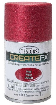  Testors  NoScale 2.5oz. Spray CreateFx Glitter Red TES79631