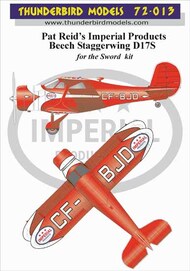  Thunderbird Models  1/72 Imperial Products Beechcraft B-17S Staggerwing TBM72013