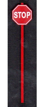  Tichy Trains  O Modern Stop Sign Red (8) TIC2070