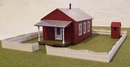  Tichy Trains  HO One-Room Schoolhouse w/Outhouse & Picket Fence Kit TIC7021
