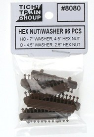  Tichy Trains  HO 4.5" Hex Nut w/7" Washer (96) TIC8080