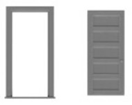 5-Panel Door & Frame 36