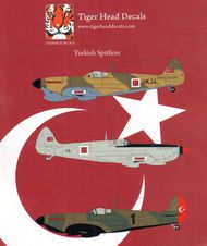  Tigerhead Decals  1/48 Turkish Spitfires. The Spitfires designed and produced by the British firm Vickers Supermarine participated the Battle of Britain and most probably they are the most popular fighters of WWII. Different models arrived Turkey at different times. A batch of THD48009
