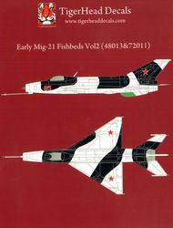  Tigerhead Decals  1/72 Mikoyan MiG-21F-13 All Around the World. Chech A.F. Romanian A.F. Syrian A.F. and Russian A.F. THD72011