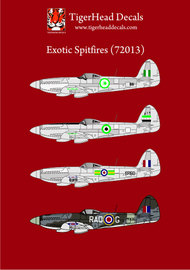  Tigerhead Decals  1/72 Exotic Supermarine Spitfires THD72013