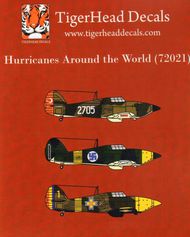  Tigerhead Decals  1/72 Hawker Hurricanes Mk.I Around the World. It is possible to make 3 full profiles. It is suitable for 1/72 Airfix kit.- Turkish Air Force- Finnish Air Force- Rumanian Air Force THD72021