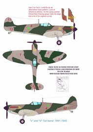  TopNotch  1/24 Supermarine Spitfire Mk.I to Mk.V Pattern A camouflage pattern paint mask TNM24-M050