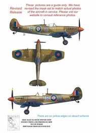  TopNotch  1/24 I R Gleed JE-J Supermarine Spitfire Mk.Vb Pattern A camouflage pattern paint mask* TNM24-M052