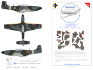  TopNotch  NoScale North-American P-51D Mustang IV RAF (Pattern E) camouflage pattern paint mask* TNM24-M084