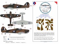  TopNotch  1/24 SEAC hawker Hurricane Mk.I Pattern A Camouflage pattern paint masks TNM24-M101