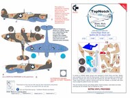  TopNotch  1/24 Supermarine Spitfire Mk.Vc Desert USA camouflage pattern paint masks TNM24-M121