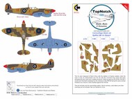  TopNotch  1/24 Supermarine Spitfire Mk.Vc Desert camouflage pattern paint masks TNM24-M123