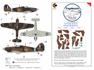  TopNotch  1/24 Hawker Hurricane Mk.IIB scheme B Camouflage pattern paint mask TNM24-M132